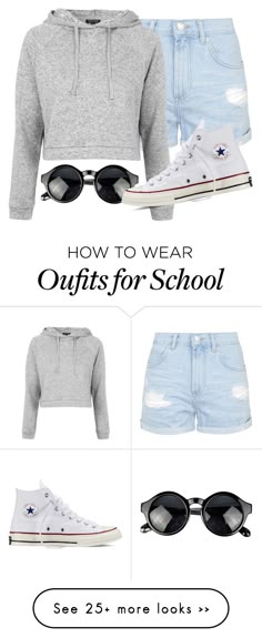 "School :,(" by fungirl1forlife on Polyvore featuring Topshop and Converse Vetements Shoes, Clothes For Teens, Bridget Bardot, Chique Outfit, Outfits For School, Trendy Outfits For Teens, Outfits With Converse, School Outfit