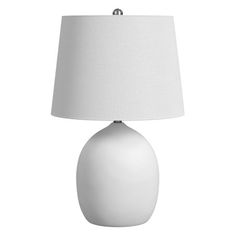 a white table lamp on a white background