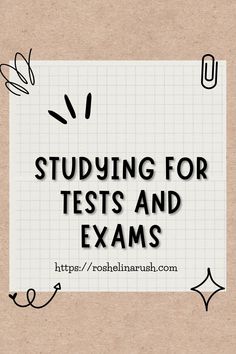 Studying for Tests and Exams Exam Study, Study Planner, Student Life, Motivate Yourself