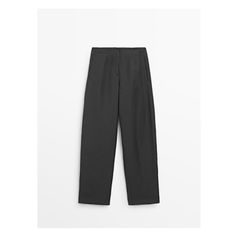 Total look linen blend suit trousers