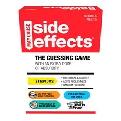 the side effects board game is shown with instructions on how to use it and what to use