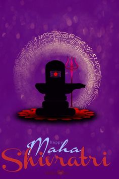 a purple background with an image of a person holding a flower in their hand and the words'happy maha shivrati'written on it