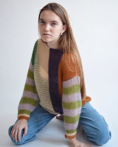 Hello, I'm the one, who won't let you down - multicolor mohair sweater. I will comfort you, keep you warm and will make you smile. I'm 100% hand made and proud of that. I consist of 70% Italian kid mohair and 30% nylon, which makes me incredibly natural. I'm quite unique as could be worn all year long. I'm in one size and one size fits all because my measurements are : ❤️ Width -58cm ❤️ Lengths -68cm If you would like me in other size, you could request a custom order with your own parameters, s Multicolor Mohair Sweater For Winter, Multicolor Mohair Sweater For Fall, Multicolor Long Sleeve Mohair Sweater, Sweater Colorful, Multicolor Sweater, Chic Sweater, Sweater Chunky, Mohair Cardigan, Chic Sweaters