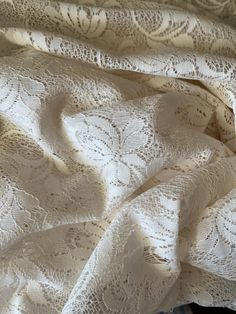 Nice quality lace fabric in ivory.  Excellent condition, synthetic.  This lace has a substantial feel.  Odd length, 2 1/2 yards by 2 yards by 44" wide. Lace Aesthetic, Fall Mood Board, Fall Mood, Lace Fabric, Aesthetic Wallpaper, Aesthetic Wallpapers, Mood Board, Display Homes, Textiles