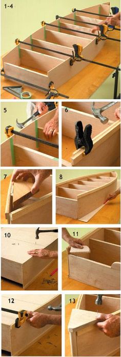 the steps in making drawers are shown