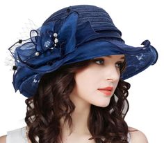 PRICES MAY VARY. High Quality Kentucky Hats - High quality organza, Polyamide. The super lightweight hat will not make you feel heavy. Size for the most women - This fascinator cap for women is suitable for head circumference 20-22.8 inches, with wide Brim. The inside sweatband drawstring can adjust a nice size to fit your head. Vintage 1920s style derby hats for women with a classic design, classy and stylish vintage hats,simple elegant and generous, comfortable and very attractive. Perfect Acc Bucket Wedding, Floral Bucket Hat, Kentucky Derby Fascinator, Derby Fascinator, Derby Dress, Melbourne Cup, Bowler Hat, Kentucky Derby Hat, Derby Hat