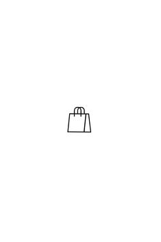 a black and white drawing of a shopping bag