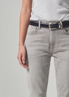 A mid-rise and an ultra-flattering top block. Designed with a slim fit to the knee and a 26.5” inseam; these jeans can be styled with just about everything. This fit is true to size. Looks Like: Washed out grey with subtle fading and whiskeringFeels Like: Heavyweight comfort stretch cotton designed for all day comfort From our HUMANITY Collection Fitted Cropped Tapered Leg Jeans, Fitted Tapered Leg Cropped Jeans, Fitted Cropped Tapered Leg Jeans For Everyday, Everyday Cropped Tapered Jeans, Modern Fitted Straight Leg Jeans, Fitted Straight Leg Jeans With Belt Loops, Versatile Fitted Tapered Leg Jeans, Classic Fitted Cropped Jeans For Work, Everyday Fitted Jeans With Belt Loops