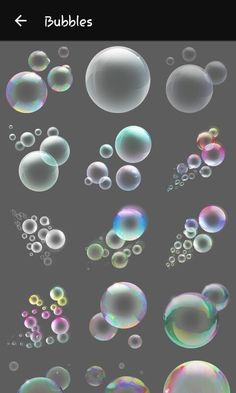 soap bubbles are floating in the air