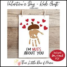 valentine's day printables for kids with handprint and hearts on them