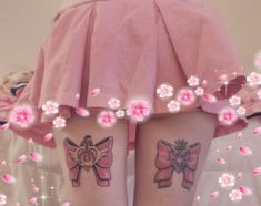 Hellboy Tattoo, Sailor Moon Tattoo, Thigh Tattoos Women, Baby Tattoos, Aesthetic Tattoo, Matching Tattoos, Anime Tattoos