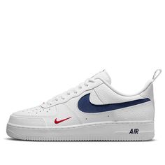 Fresh off celebrating Independence Day, there is no better time to cop a pair of "Patriots" Air Force 1s, a fresh red, white, and blue sneaker paying tribute to the legendary New England football team Nike Air Force 1 Low 'New England Patriots' DJ6887-100 (AF1/SNKR/Retro/Skate/Casual/Low Top/Colorblock) Nike Air Force 1 Low-top For Sports Events, White Air Max Sneakers For Sports, England Football Team, Air Force 1s, England Football, Nike Air Force 1 Low, Air Force 1 Low, Blue Sneakers, New England Patriots