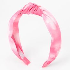 Pink & White Tie Dye Knotted Headband, Tie Dye Headband, Headband Making, Headband Collection, Tie Dye Knots, Headbands For Girls, Pink Headband, Headband Outfit, Unicorn Headband