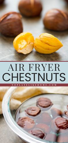 Learn how to Roast Chestnuts in the Air Fryer for an easy Christmas treat! This recipe is vegan, vegetarian, and gluten-free. Add this to your favorite holiday treats for the family! Chestnuts In Air Fryer Easy, Roasting Chestnuts In Air Fryer, Roasting Chestnuts Recipe, Airfryer Christmas Recipes, Chestnuts In Air Fryer, Roasted Chestnuts Recipes, Easy Christmas Treat