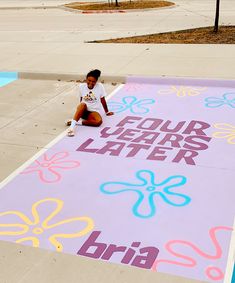 Four Years Later Parking Spot, Hs Parking Spot Ideas, Fun Parking Spot Ideas, Cute Senior Parking Spot Ideas Funny, Senior Parking Spaces Chalk Easy, Senior Drawing Ideas, 2024 Senior Parking Spot