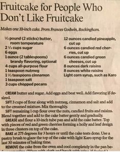 a recipe for people who don't like fruitcake