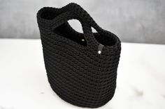 Black Crochet Tote Bag, Scandinavian Style, Crochet purse, Gift for woman Stylish, roomy, soft and cosy crochet bag for those who love comfortable things! Classical style tote bag - for woman who appreciate timeless and never out fashion accessories. A high quality tote bag great for everyday use or for special occasions. It can also be a great gift for moms, daughters or friends. SIZE Width - 37 cm (14.5 inch) Height- 38 cm (14.9 inch) ❋ Please remember that this item is made by hand, so there Cosy Crochet, Handbag Crochet, Crochet Black, Handmade Handbag, Small Item Storage, Purse Gift, Crochet Purse, Classical Style, Crochet Tote Bag