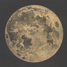 an old photo of the moon taken from space, with many details visible on it