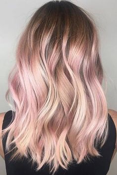 Pink And Blonde Hair, Rose Hair Color, Balayage Straight, Fest Outfits