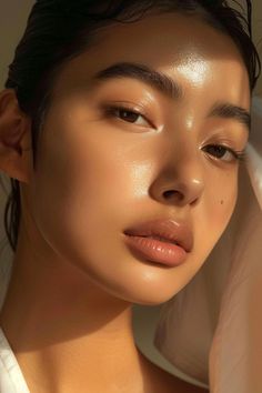 Glass Face Skin, Korean Glass Skin Aesthetic, Clear Glass Skin Aesthetic, Clear Skin Aesthetic Ideas, Skin Goals Aesthetic, Clear Body Skin, Natural Clear Skin, Clear Glass Skin, Glass Skin Makeup