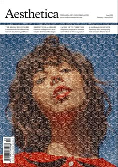 the cover of aesthetica magazine with an image of a woman's face in circles