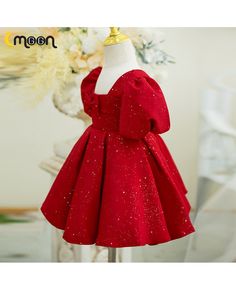 Get 10% off now! Buy burgundy bling ruffled girls party dress with sleeves at cheap price online. Free stable shipping and pro custom service since 2009. Solid Color Princess Dress For Party, Elegant Red Princess Dress For Formal Occasions, Elegant Solid Color Princess Dress For Dress-up, Red Fitted Princess Dress For Party Season, Festive Fitted Princess Dress With Ruffles, Fitted Solid Princess Dress With Ruffles, Elegant Fitted Princess Dress, Red Princess Dress For Party Season, Elegant Red Princess Dress For Party Season