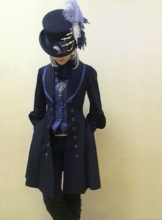 Blue Steampunk Outfit, Blue Steampunk Aesthetic, Ouji Fashion, Steampunk Costume, Steampunk Clothing, My Outfit, J Fashion, Steam Punk, Steampunk Fashion