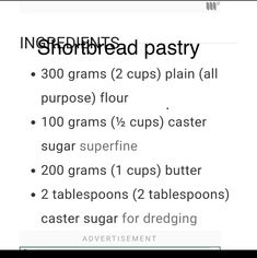 Caster Sugar, Purpose Flour, Flour, Pastry, Butter, Baking