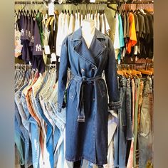 Devon Classic Denim Trench Coat - Dark Wash. Complete Your Fall Wardrobe With Hidden Jean’s Classic Denim Trench Coat. Luxe Dark Wash Goes With All The Fall Colors.Comes With Belt Denim Trench Coat, Wash And Go, Trench Coats, Fall Wardrobe, Devon, The Fall, Fall Colors, Trench Coat, Jackets & Coats