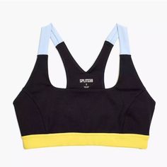 Madewell X Splits59 Nwt Techflex Iselin Sports Bra Black Colorblock Sz Xl (Sz 10) New With Tags, Excellent Condition. Sold Out Online. Los Angeles-Based Splits59 Makes Serious Activewear That's Seriously Workout-Selfie-Friendly. Crafted From Quick-Drying, Moisture-Wicking Recycled Fabric, This Sports Bra Has Touches Of Colorblocking. Lined But Not Padded. Poly/Spandex. Machine Wash. Import. Tags Activewear Workout Bra Sports Bra Color Block '90s Nineties Stretch Sweat Wicking. Quick Dry Crop Cro Fitted Gym Activewear With Contrast Panels, Functional Stretch Color Block Sports Bra, Color Block Sports Bra Athleisure, Stretch Color Block Sports Bra, Sporty Stretch Activewear With Contrast Color, Sporty Color Block Sports Bra For Training, Athleisure Color Block Sports Bra, Color Block Athleisure Activewear For Sports Events, Black Athleisure Tops With Contrast Color