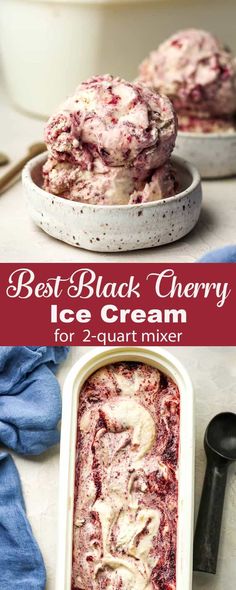 the best black cherry ice cream for 2 - quart mixers is so easy to make