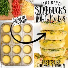 the best starbuck's egg bites recipe is in an egg muffin tin