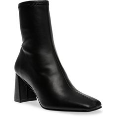 PRICES MAY VARY. Steve Madden Womens 2.75 inch heel height 6.25 inch shaft height Vegan leather or synthetic upper material Synthetic sole 90s Boots, Square Toe Ankle Boots, Faux Leather Heels, Slip On Boots, Womens Boots Ankle, Synthetic Fabric, Black Ankle Boots, Stevia, Boot Shoes Women