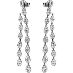 18kt white gold double drop diamond earrings. The links are pear shaped. The earrings feature 2.89cts total diamond weight.
Product: Drop Earrings
Material: 18kt White Gold
Gemstone: Diamond
Gemstone Carat: 2.89cts
Gemstone Shape: Round Drop Diamond Earrings, Diamond Drop Earrings, Diamond Gemstone, Pear Shaped, Diamond Earrings, Pear, White Gold, Drop Earrings, Gemstones