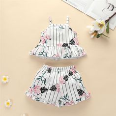 Product Title: Baby Girls Striped Floral Printed Sling Top & Shorts Designer Baby clothingKeyword Tag: How To Start A Business Selling Baby Clothes*Soft Feeling & Cozy Comfortable*Package Package Included:1Top+1Shorts*Fabric & Fabric: 65%Cotton, 35%Polyester*Available for Machine Wash as well as TumbleDry*imported Cute White Vacation Sets, Cute White Sleeveless Sets, Sling Top, Designer Baby Clothes, Designer Baby, Girls Stripes, Baby Design, Floral Stripe, Baby Clothing