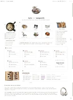 an image of a website page with food items on the front and back pages,