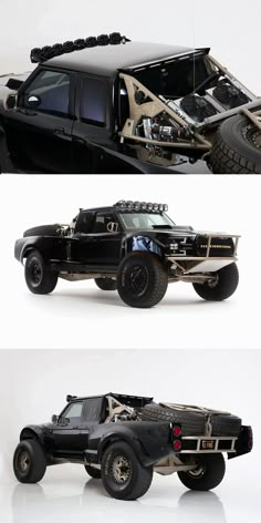 four different views of an off road vehicle