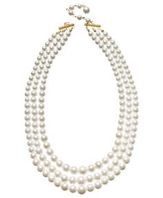 in stock Big Pearl Necklace, Big Pearl, Pearls Necklace, Pearl Cluster, White Necklace, Necklaces Jewelry, Charter Club, Mens Gift Sets, Christmas Wedding