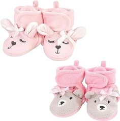 Amazon.com : Baby Girls' Shoes Burp Rags, Bunny And Bear, Layette Set, Infant Girl, Hudson Baby, Baby Burp Cloths, Slip And Fall, Baby Gender