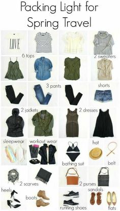 Romantic Travel Outfits, Clothes For Europe Trip Spring, 5 4 3 2 1 Packing Rule, Spring Vacation Outfits 2023, Spring In California Outfits, Houston Outfits Spring, Europe Plus Size Outfits, Minimalist Vacation Outfits, Light Packing Outfits