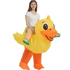 PRICES MAY VARY. 【Product Size】This deluxe version of the inflatable duck costume is suitable for most adults. Don't worry about sizing, we designed it in two adult sizes, 63IN and 72IN.【63INCH fit for 5-5.5ft/60-66inch】【72INCH fit for 5.5-6.2ft/66-74.4inch】 In addition, it has an elastic and drawstring at the waist to fit most body types. 【Product Components】Package contains Instruction Sheet, Inflatable Duck Suit and Air Pump. Air Pump Requires Portable Power Bank or 4 AA Batteries. (Batteries Blow Up Halloween Costumes, Duck Costume, Halloween Costumes For Men, Duck Costumes, Costumes For Men, Up Halloween Costumes, Inflatable Costumes, Party Costumes, Up Party