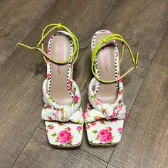 New Without Box. Platform Espadrille Sandals, Ethiopian Opal Ring, Betsey Johnson Shoes, Platform Espadrilles, Espadrille Sandals, Opal Rings, Pansies, Ethiopian Opal, Betsey Johnson