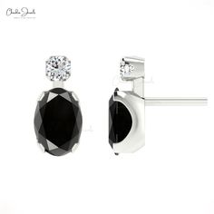 Description Radiate elegance with 14k solid gold black diamond studs, accented by sparkling diamonds. These two-stone earrings for her exude modern luxury, making them perfect for everyday wear or a bold evening statement. Trending in fine jewelry, they’re a must-have accessory this season. Product Details SKU CJ E 1159A BD Metal 14K solid gold Closing mechanism Push back Product dimension 12.76mm x 5.1 mm x 3.55 mm Birthstone April Certification - Black Diamond Details Stone size 7x5mm Quality Diamond Wedding Earrings, Diamond Earrings Wedding, Black Diamond Studs, Minimal Earrings, Stone Studs, Sparkle Diamonds, Wedding Earrings, Stone Earrings, Diamond Studs