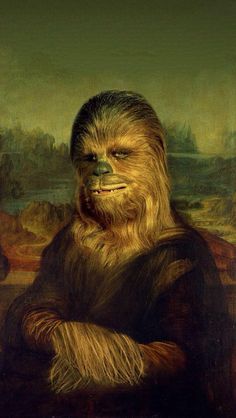 a painting of chew - o - wee from star wars is shown in the foreground