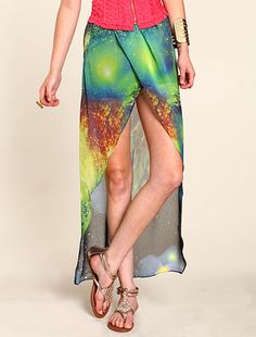 Galactic Wrapped Skirt #Galaxy Fashion Trend Report, Wrapped Skirt, Dresses Trendy, Love Culture, Teen Clothing, Junior Outfits, Cheap Clothes, Trendy Shoes