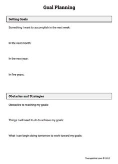 Goal Planning Preview Goal Planning Worksheet, Case Management, School Social Work