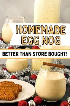 homemade egg nog is better than store bought and it's ready to be eaten