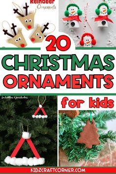 20 christmas ornaments for kids that are easy to make and great for the holiday season