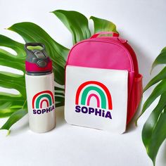 Cater for those back-to-school needs with our personalised lunch bag and matching lunch box & water bottle set!  Available in a range of designs in hot pink, blue & black. Our lunch boxes measure 18x12x6cm, they are BPA-free & the airtight seal keeps contents safe.  The water bottle is 650ml & features a flip lid with straw so your little one can drink with ease. Our lunch bags are 24x19.5x10cm & feature an 'easy to hold' handle making them perfect for smaller children.  Please note that the lunchbox is only available in pink & blue, so if you are ordering a black set, a blue lunch box will be sent. Check out our other listings for matching products! Hello and welcome to Mia Makes!  We are a small gifting business offering a vast range of thoughtful & personalised gifts for all the special Pink Backpack Lunch Bag For School, Personalized Rectangular Lunch Box For School, Pink Lunch Bag For End Of School Year, White Rectangular Lunch Box For School, Pink School Lunch Bag For End Of School Year, White Lunch Box For Back To School, White Rectangular Bags For School Events, Gifting Business, Boys Lunch Bags