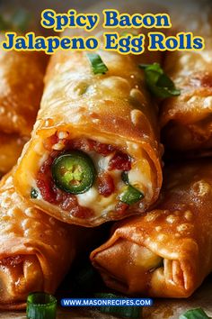 an egg roll with cheese and jalapeno peppers